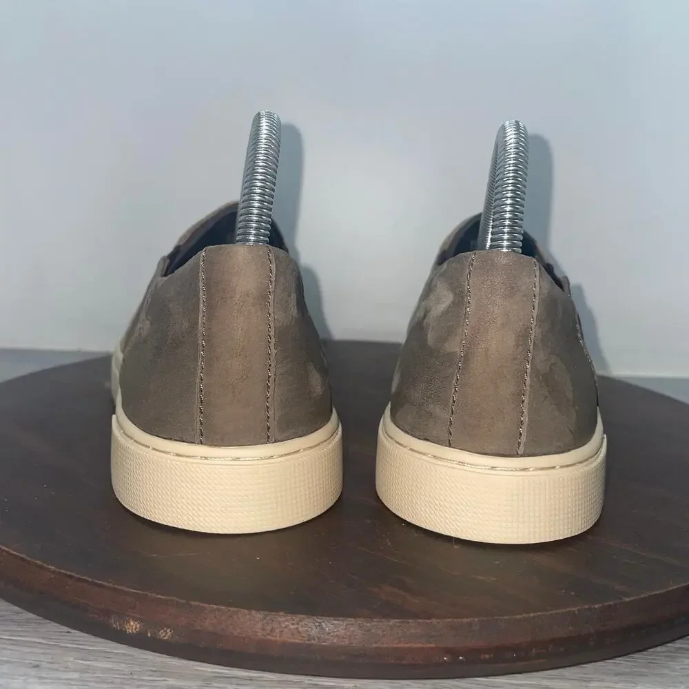 FRYE Gemma Shoes Womens Size 9.5 M Suede Leather Slip On Comfort Sneakers